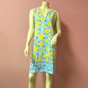 LAST CHANCE DONATING 6/2 Lands’ End lemon print beach cover up dress medium